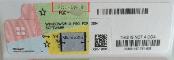 Autoadesivo online domestico del Coa di chiave di attivazione di Windows 10 chiave di vendita al dettaglio del computer portatile del pc di Digital