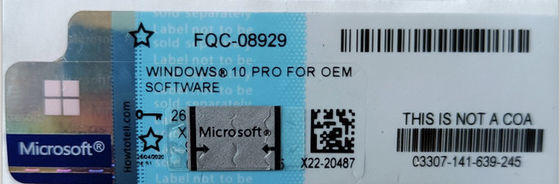 OEM dell'autoadesivo del Coa di Windows 10 del pacchetto di chiave del prodotto del PC di ESD pro