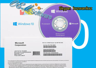 Pacchetto dell'OEM di Windows 10 della licenza di vendita al dettaglio di DVD del COA del computer portatile pro