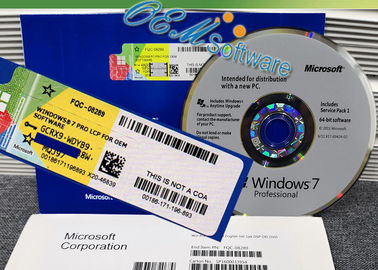 DVD professionale dell'autoadesivo del COA dell'ologramma di chiave dell'OEM del pacchetto dell'OEM della scatola di Windows 7 del computer