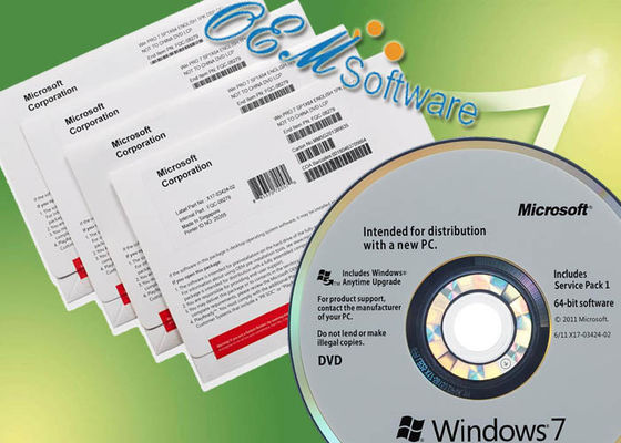 Attivazione online della scatola professionale di Windows 7 del pacchetto dell'OEM del COA Dvd