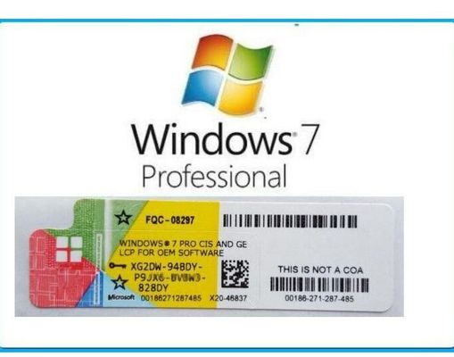 Pro autoadesivo chiave genuino del Coa di Windows 7 di aggiornamento dell'OEM di Windows 7