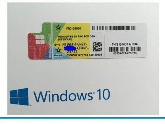 Scatola domestica di DVD di attivazione di Windows 10 del pro pacchetto online dell'OEM