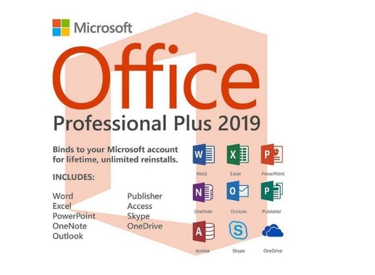 Online attivi il ms Office 2019 pro più la chiave al minuto professionale 2019 per il pc